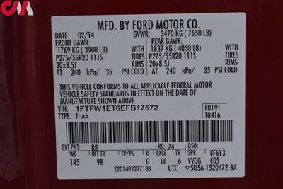 2014 Ford F-150 Platinum  4x4 4dr SuperCrew Styleside 5.5 ft. SB**BY APPOINTMENT ONLY** Back Up Camera! Bluetooth! Tow Package! Heated & Ventilated Leather Seats! Sunroof! Sony Sound! - Photo 30 - Portland, OR 97266