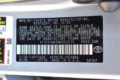 2021 Toyota Camry Hybrid LE 4dr Sedan! 51 City MPG! 53 Hwy MPG! Toyota Safety Sense 2.5! Back Up Camera! Lane Assist! Full-Speed Dynamic Radar Cruise Control! Pedestrian Detection! Android Auto & Apple CarPlay! - Photo 31 - Portland, OR 97266