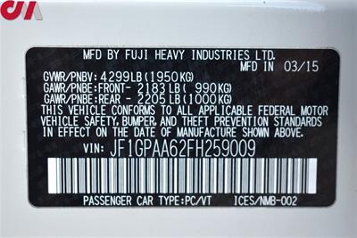 2015 Subaru Impreza 2.0i  AWD 4dr Wagon CVT! Rear View Camera! Bluetooth w/ Steering Wheel Controls! Cruise Control! 28MPG City! 37MPG Hwy! All Weather Floor Mats! - Photo 31 - Portland, OR 97266