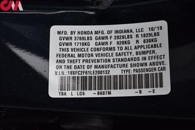 2020 Honda Civic LX  4dr Sedan CVT! 30 City MPG! 38 Hwy MPG! Back Up Camera! Lane Assist! Collision Mitigation! Dynamic Cruise Control! Bluetooth! Econ Mode! - Photo 26 - Portland, OR 97266