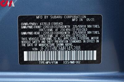 2021 Subaru Crosstrek Limited AWD 4dr Crossover! X-Mode! SI-Drive! EyeSight Assist Tech! Back Up Camera! Blind Spot Monitor! Navi! Apple CarPlay! Heated Leather Seats! Sunroof! Roof Rails! - Photo 36 - Portland, OR 97266