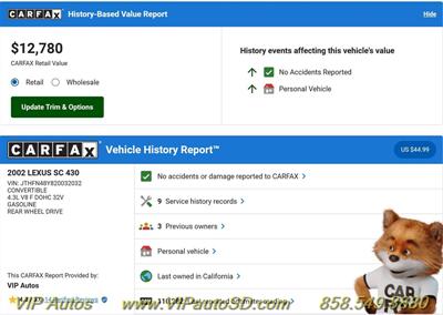 2002 Lexus SC   - Photo 9 - San Diego, CA 92104