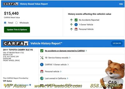 2011 Toyota Camry XLE V6   - Photo 9 - San Diego, CA 92104