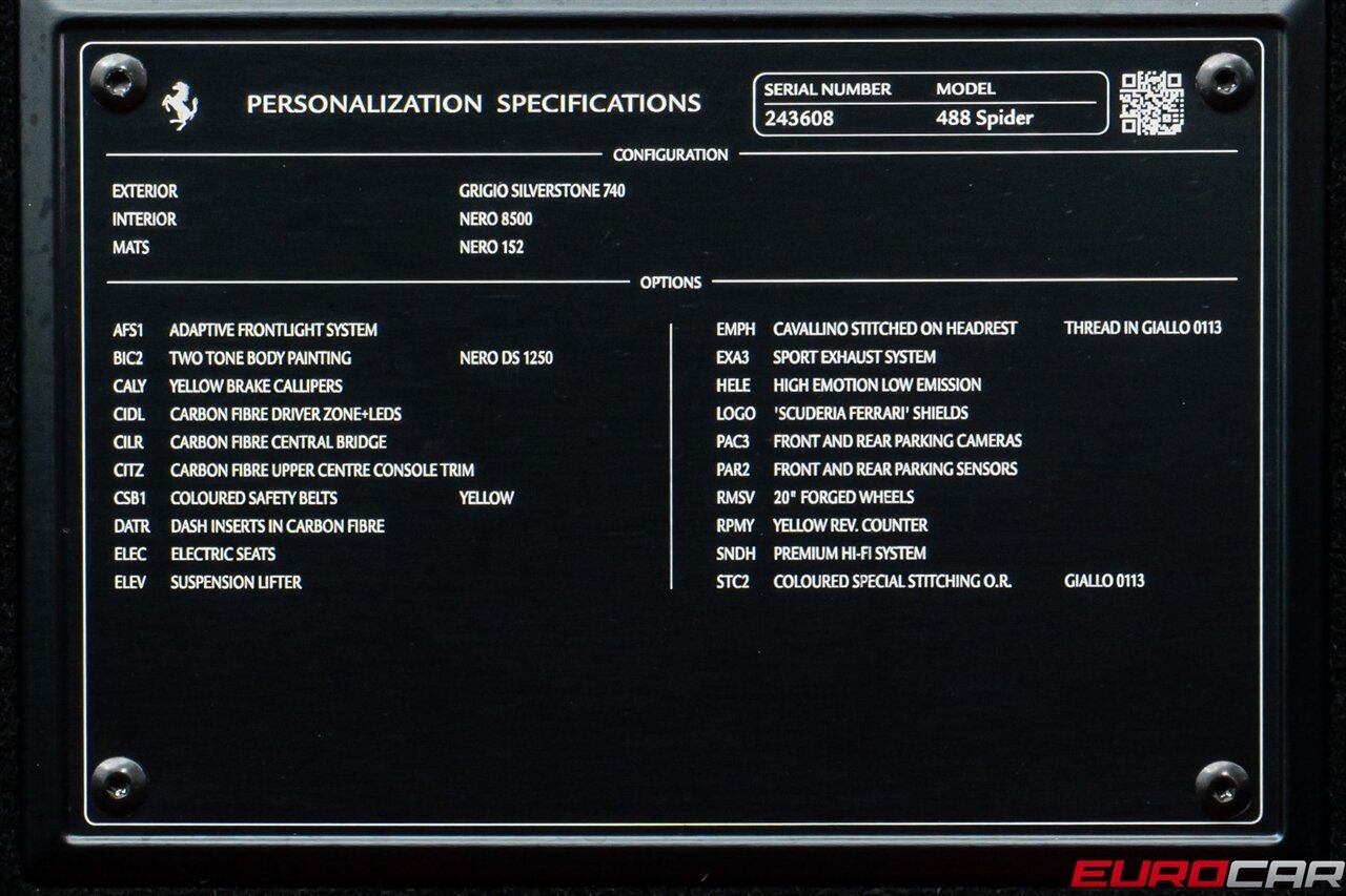 2019 Ferrari 488 Spider  *CARBON FIBER * SUSPENSION LIFTER* - Photo 13 - Costa Mesa, CA 92626