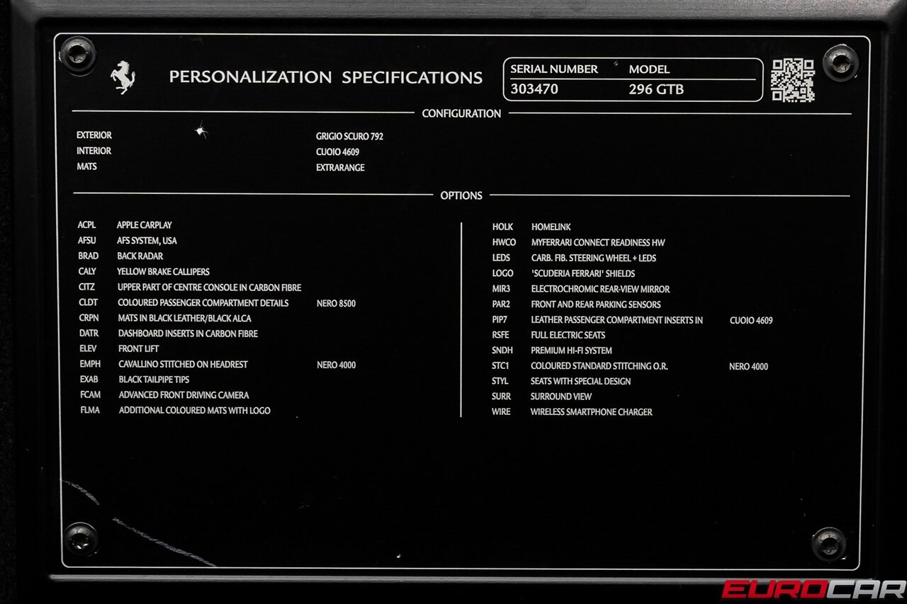 2024 Ferrari 296 GTB *SUSPENSION LIFTER * PASSENGER DISPLAY * FRONT PPF* - Photo 11 - Costa Mesa, CA 92626