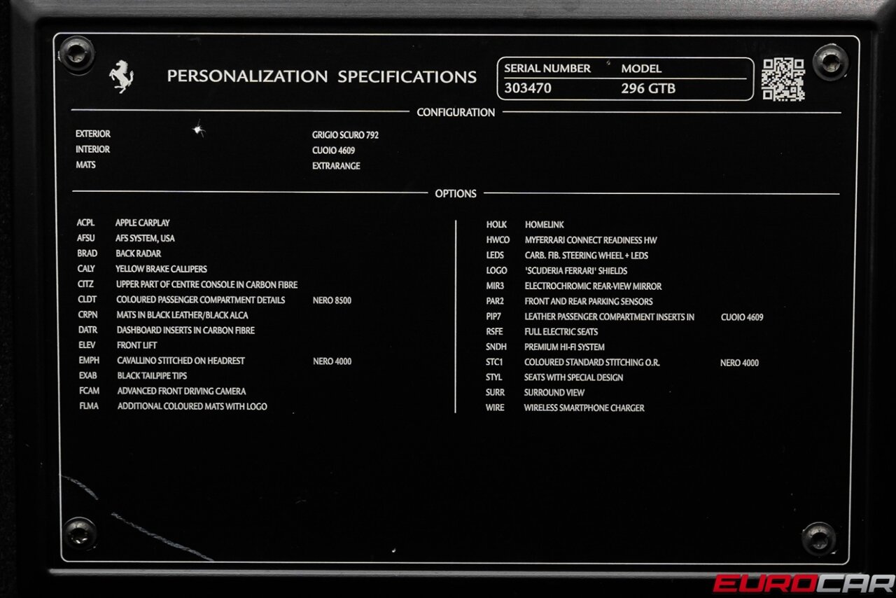 2024 Ferrari 296 GTB * SUSPENSION LIFTER * PASSENGER DISPLAY * FRONT PPF* - Photo 11 - Costa Mesa, CA 92626