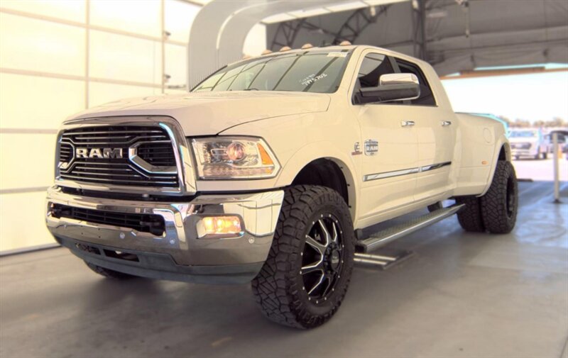 Pearl White 2017 RAM 3500 Pickup Truck Four-Wheel Drive 6-Speed Automatic