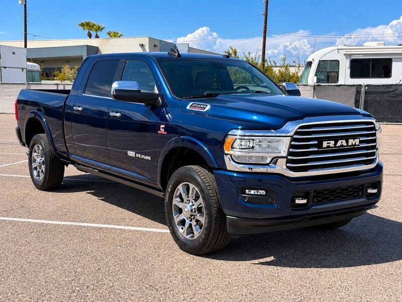 Blue 2019 RAM 3500 Pickup Truck Four-Wheel Drive 6-Speed Automatic