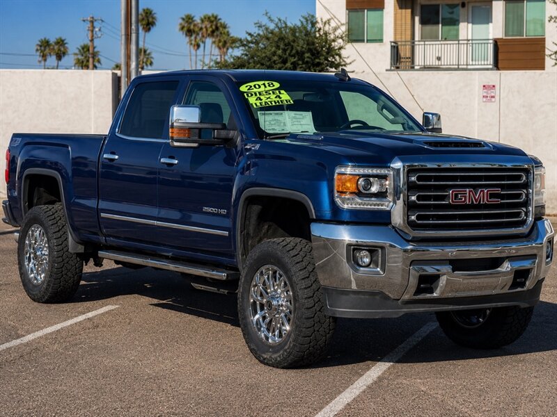 Blue 2018 GMC Sierra 3500HD Pickup Truck Four-Wheel Drive Automatic