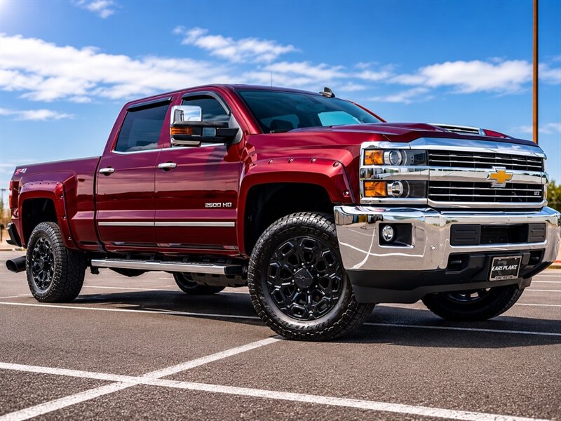 Red (Burgundy) 2017 Chevrolet Silverado 2500HD LTZ Crew Cab 4WD Pickup Truck Four-Wheel Drive 6-Speed Automatic