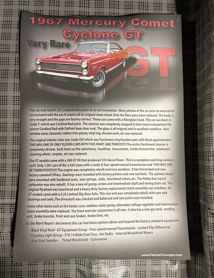 1967 Mercury Comet Cyclone GT   - Photo 25 - Bismarck, ND 58503