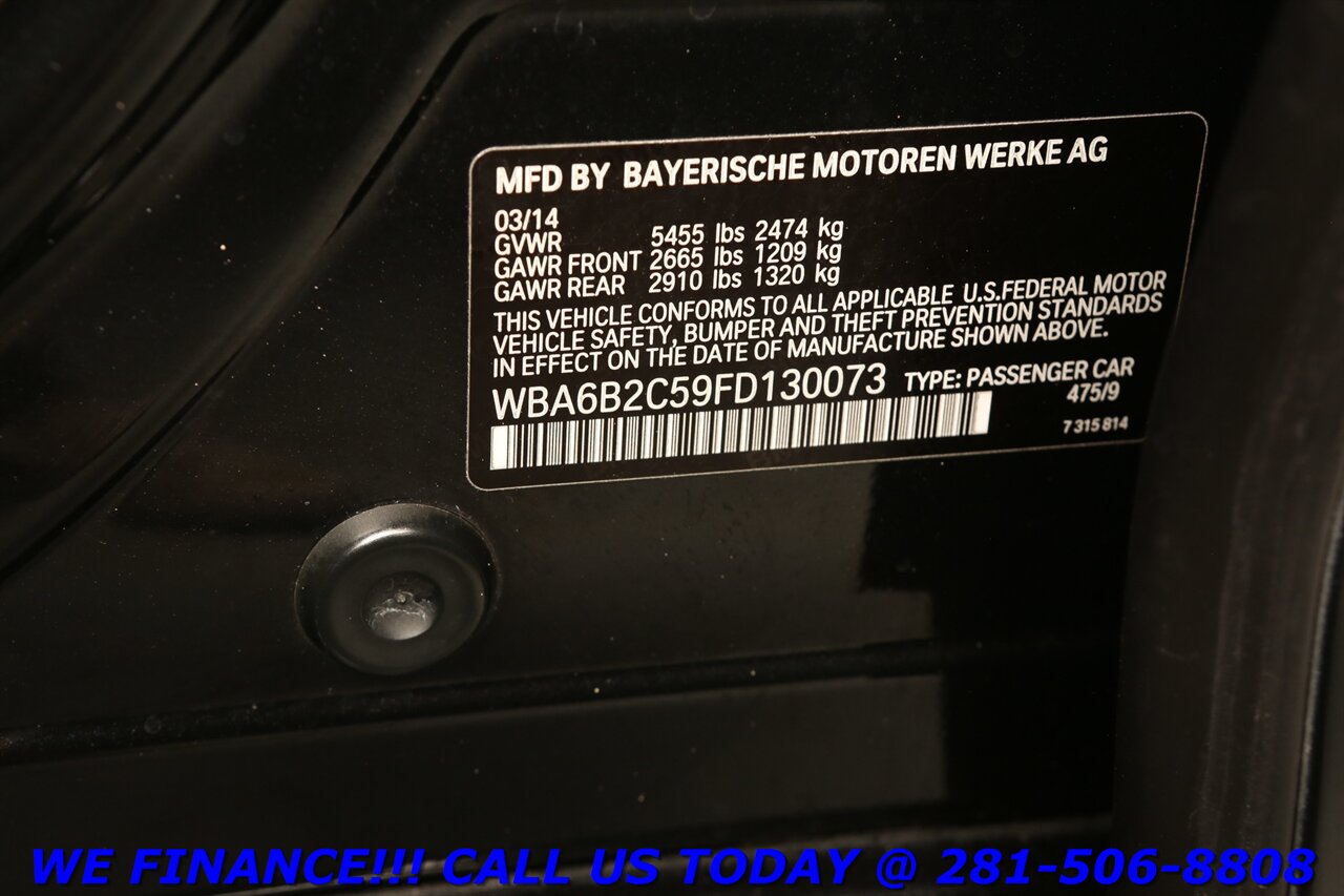 2015 BMW 2015 650i Gran Coupe M Sport EXEC PKG NAV HUD 80K   - Photo 31 - Houston, TX 77031