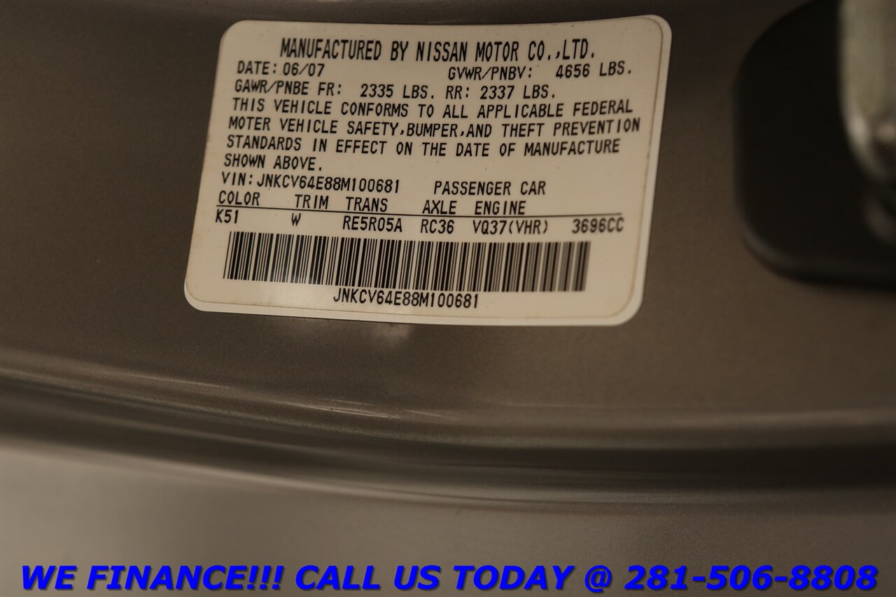 2008 INFINITI G37 2008 PREM SPORT PKG NAV SUN HEATSEAT CAMERA - Photo 30 - Houston, TX 77031