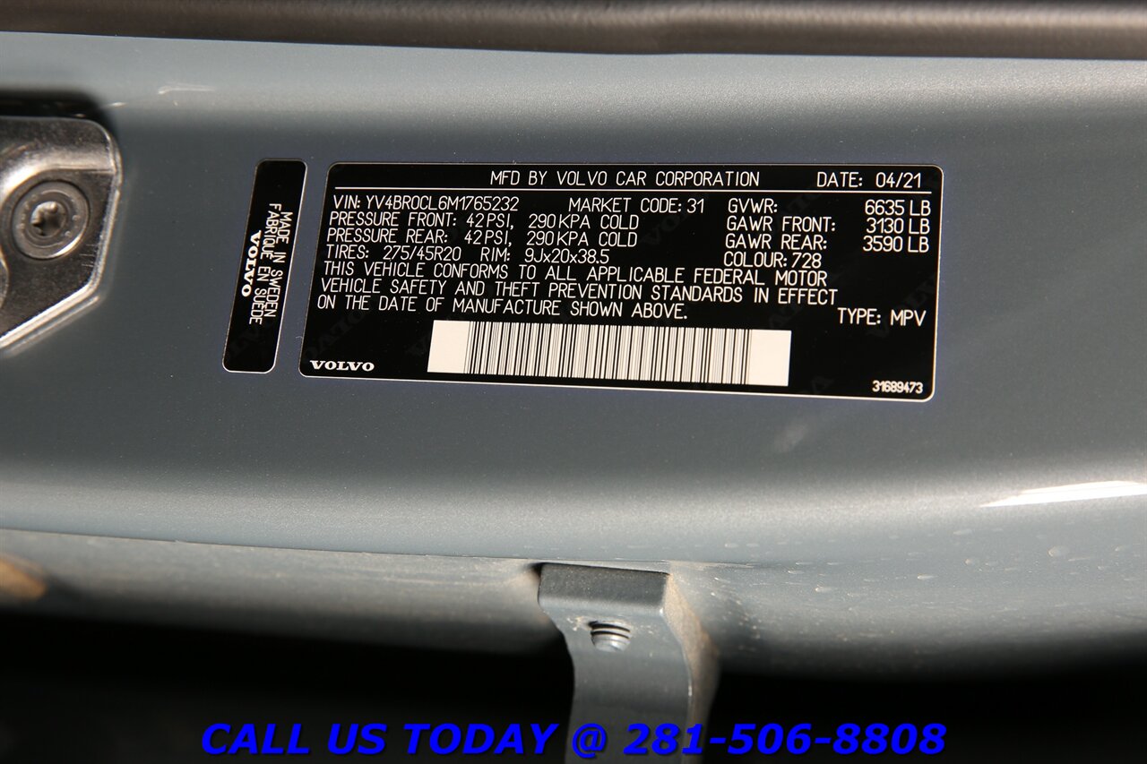 2021 Volvo XC90 2021 T8 Recharge Inscription AWD PLUGIN HYBRID HUD - Photo 30 - Houston, TX 77031