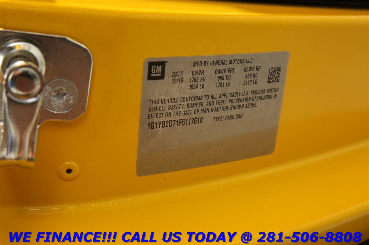 2015 Chevrolet Corvette 2015 Stingray TARGA TOP BOSE 50K MILES YELLOW - Photo 27 - Houston, TX 77031