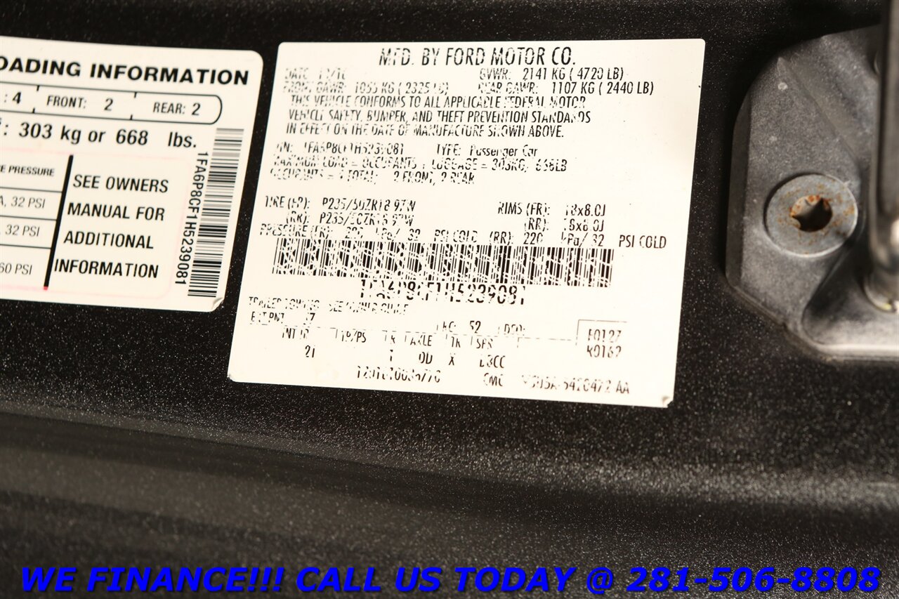 2017 Ford Mustang 2017 GT PREMIUM 5.0 V8 MANUAL 6-SPEED KEYGO CAMERA   - Photo 27 - Houston, TX 77031