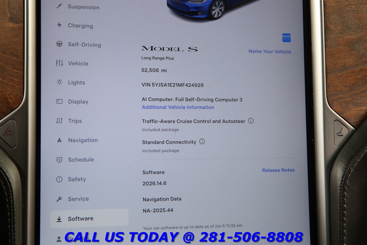 2021 Tesla Model S 2021 Long Range Plus AWD FSD3 AUTOPILOT PANO 52K - Photo 15 - Houston, TX 77031