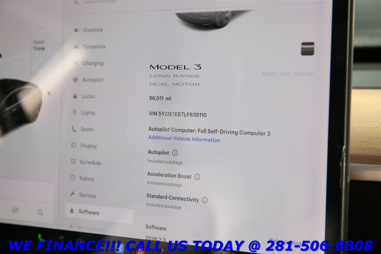 2020 Tesla Model 3 2020 Long Range AWD FSD3 AUTPILOT PANO ACCEL BOOST   - Photo 16 - Houston, TX 77031