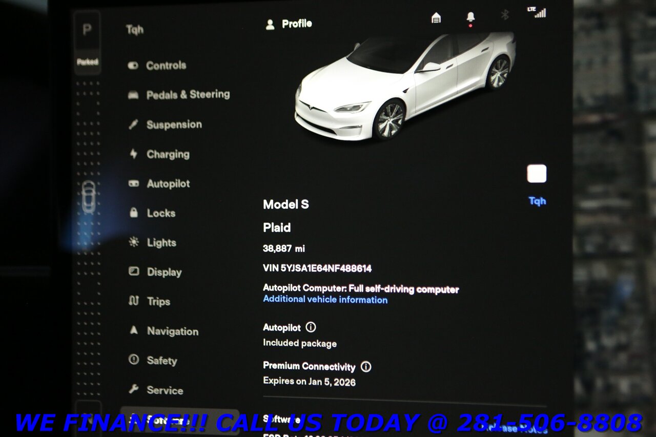 2022 Tesla Model S 2022 Plaid AWD FSD AUTOPILOT AWD PANOROOF PEARL - Photo 14 - Houston, TX 77031