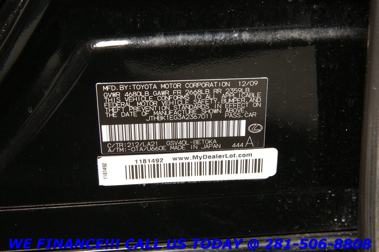 2010 Lexus ES 2010 ES 350 NAV SUN HEAT/COOL SEAT CAMERA WOOD - Photo 29 - Houston, TX 77031