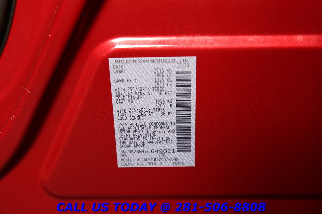 2020 Nissan Pathfinder SV ROCK CREEK EDITION 7-PASS CAMERA 18 " ALLOYS TOW   - Photo 29 - Houston, TX 77031
