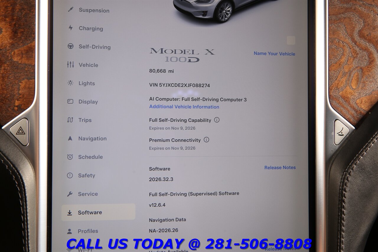 2018 Tesla Model X 2018 100D AWD FSD AUTOPILOT HEATSEAT WOOD 80K Mi - Photo 15 - Houston, TX 77031