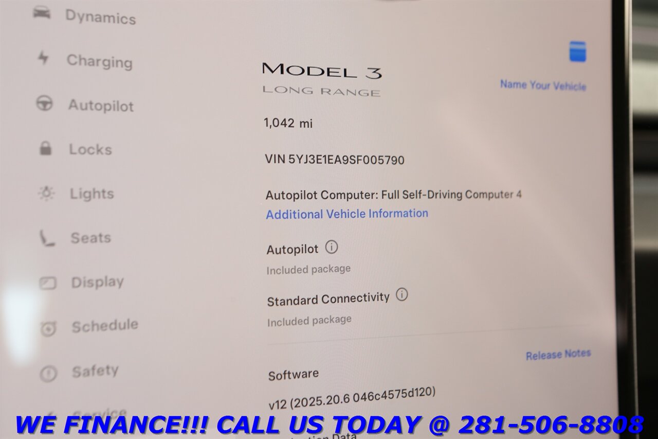 2025 Tesla Model 3 2025 Long Range FSD4 AUTOPILOT HEATED-COOLED-SEATS - Photo 15 - Houston, TX 77031