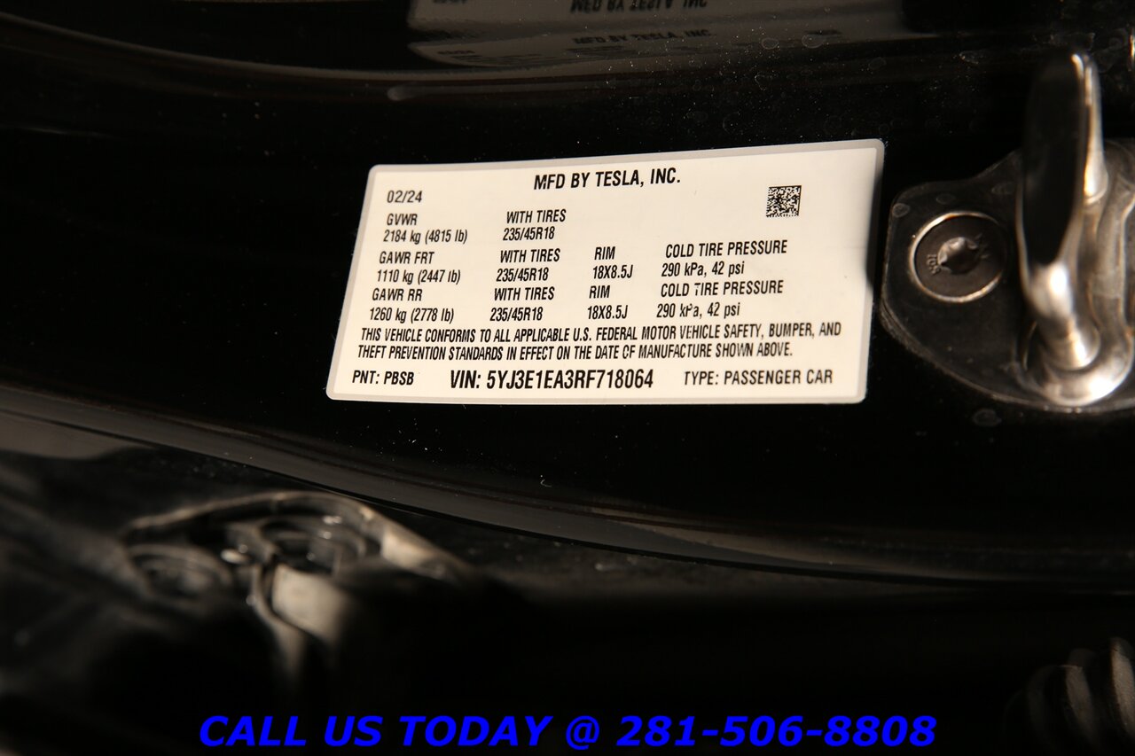 2024 Tesla Model 3 2024 FSD NAV PANO HEAT/COOL SEAT CAMERA 23K MLS - Photo 28 - Houston, TX 77031