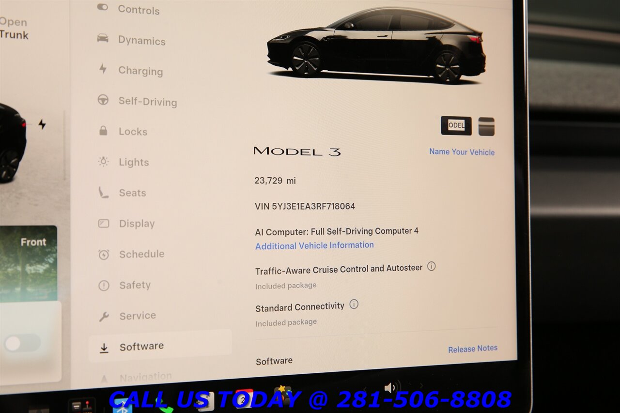 2024 Tesla Model 3 2024 FSD NAV PANO HEAT/COOL SEAT CAMERA 23K MLS - Photo 15 - Houston, TX 77031