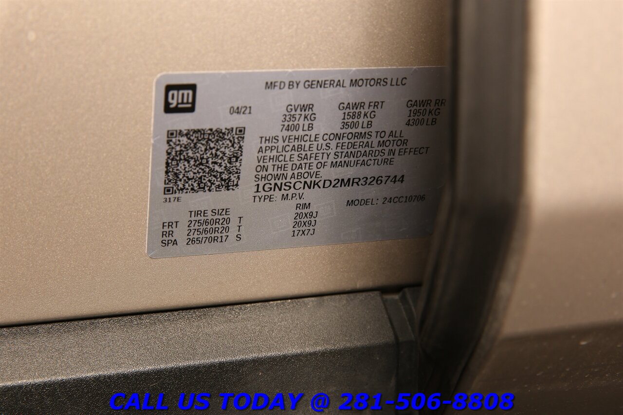 2021 Chevrolet Tahoe 2021 LT NAV PANOROOF ADAPT 7-PASS LUX SIG+ MEDIA - Photo 35 - Houston, TX 77031