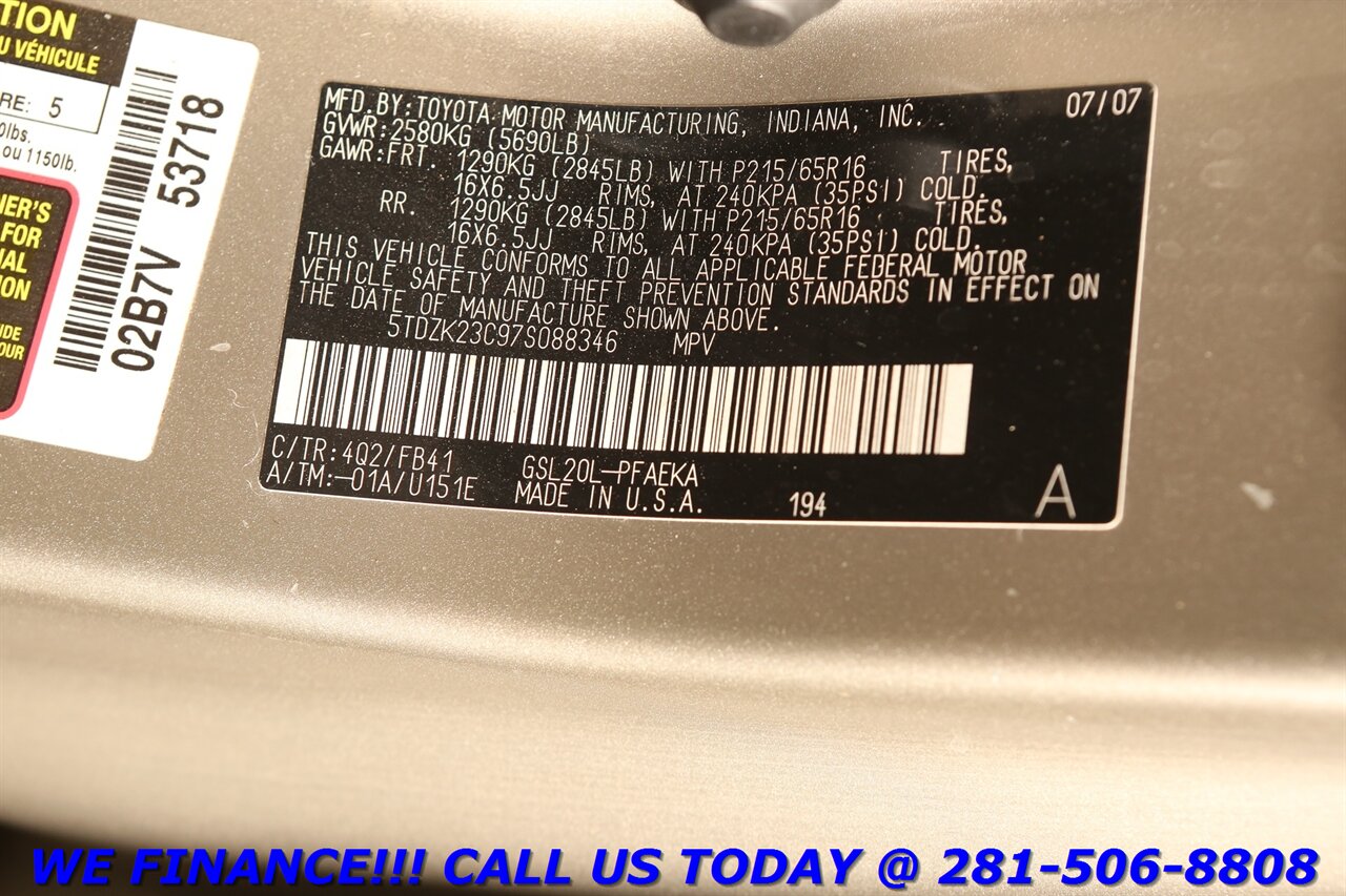 2007 Toyota Sienna 2007 CE 7PASS AUTO CRUISE ROOF RACK   - Photo 26 - Houston, TX 77031