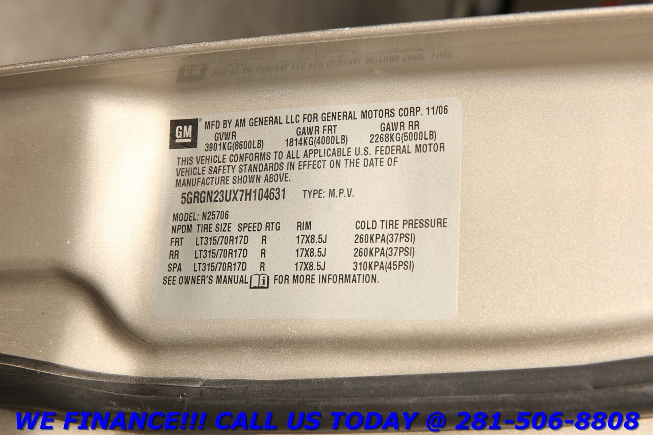 2007 Hummer H2 2007 LUXURY 4x4 BOSE CARPLAY SUN HEATSEAT 3ROW CAM   - Photo 31 - Houston, TX 77031