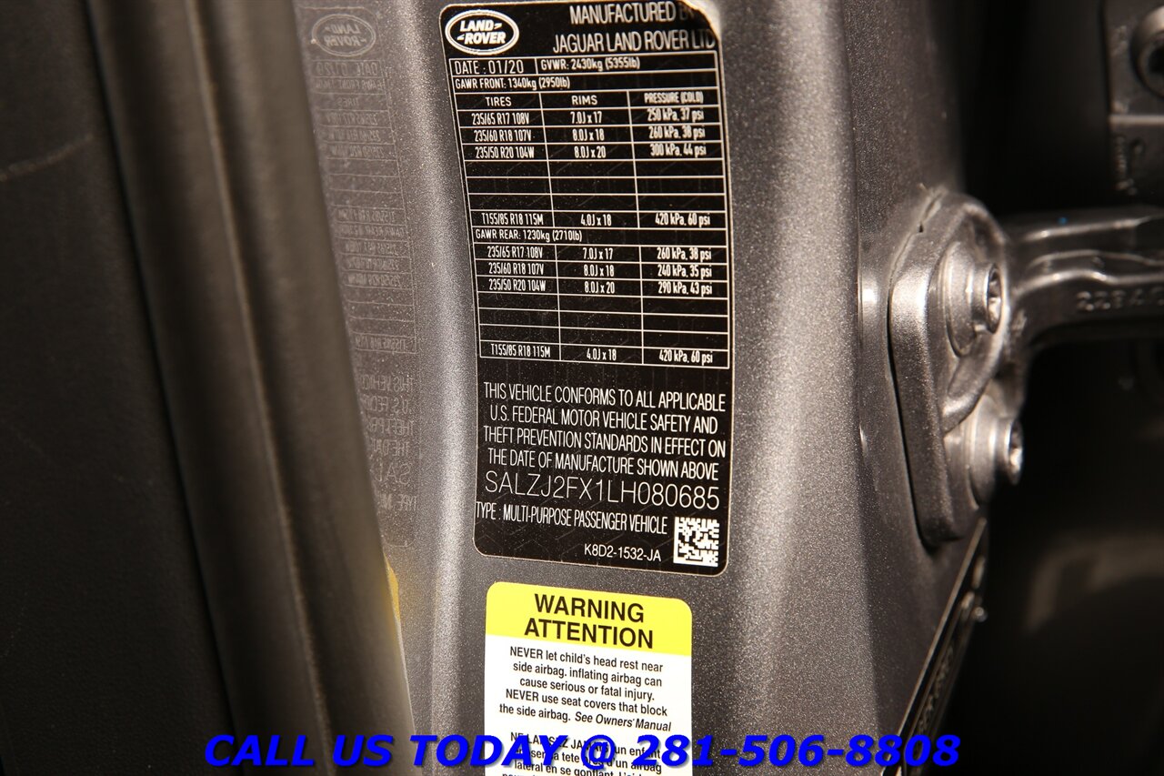 2020 Land Rover Evoque 2020 P250S AWD NAV PANO MERIDIAN 360CAM 40K MLS   - Photo 29 - Houston, TX 77031