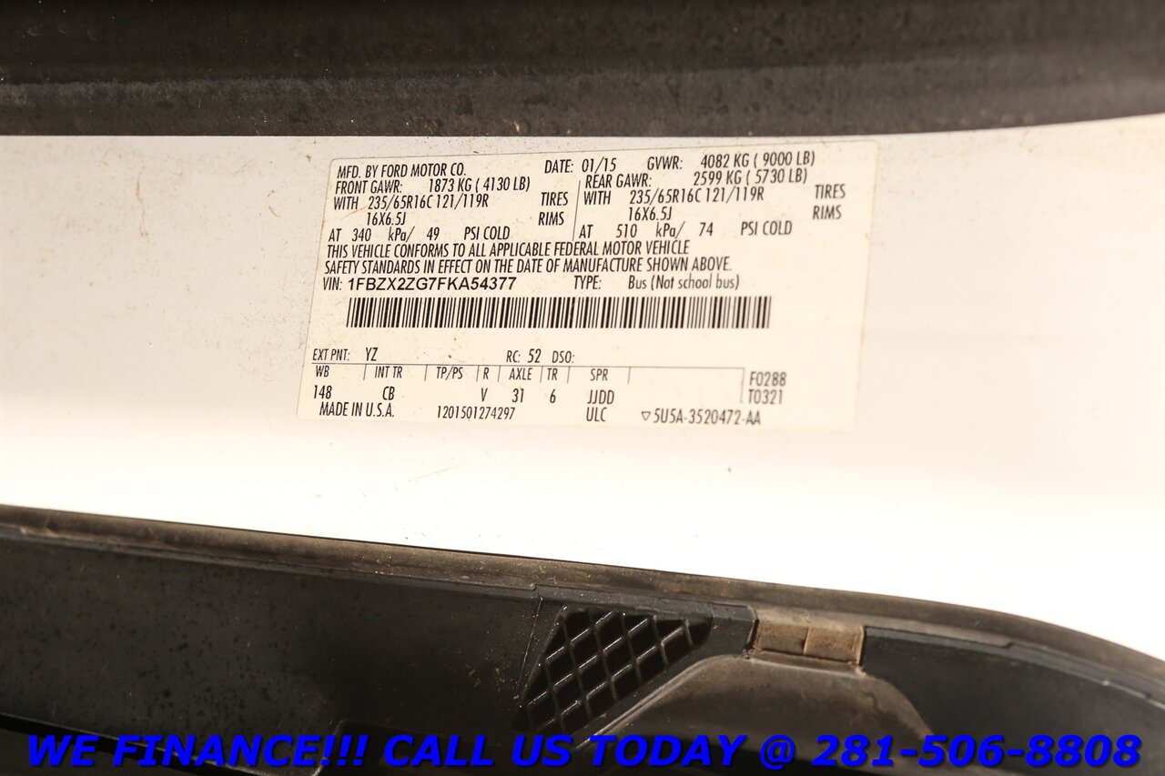 2015 Ford Transit 2015 350 XLT 15-PASS CRUISE TOW PKG CAMERA 9000GVR - Photo 26 - Houston, TX 77031