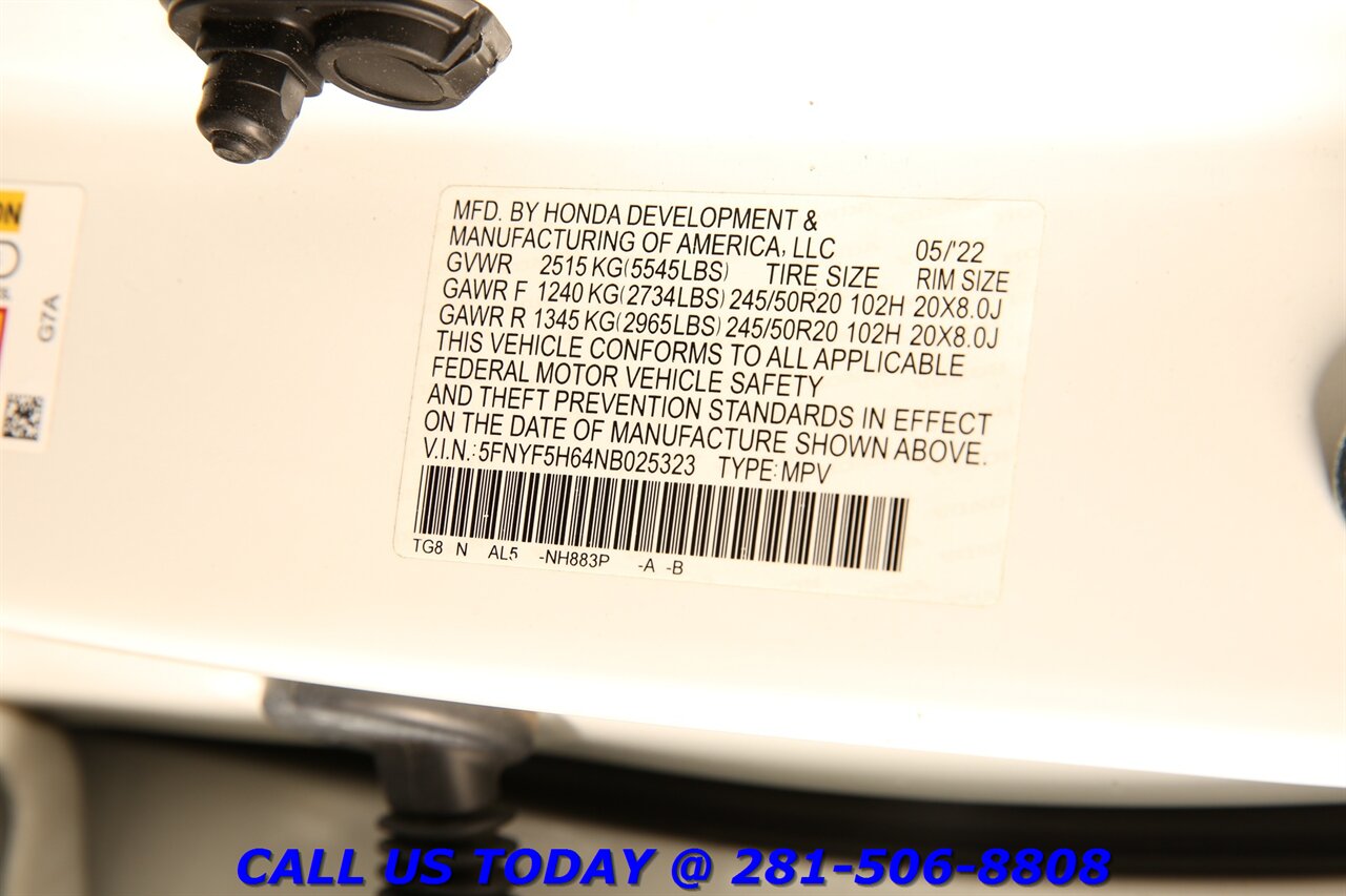 2022 Honda Pilot 2022 Touring NAV DVD SUN ADAPTCRUISE 7-PASS 83K Mi - Photo 31 - Houston, TX 77031