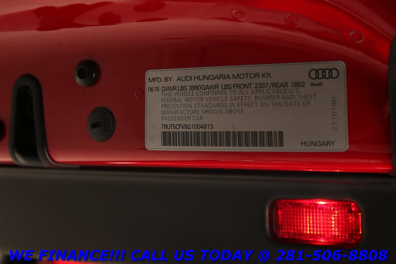 2016 Audi TT 2016 2.0T Quattro CONVERTIBLE NAV HEATSEAT 44K ML   - Photo 27 - Houston, TX 77031