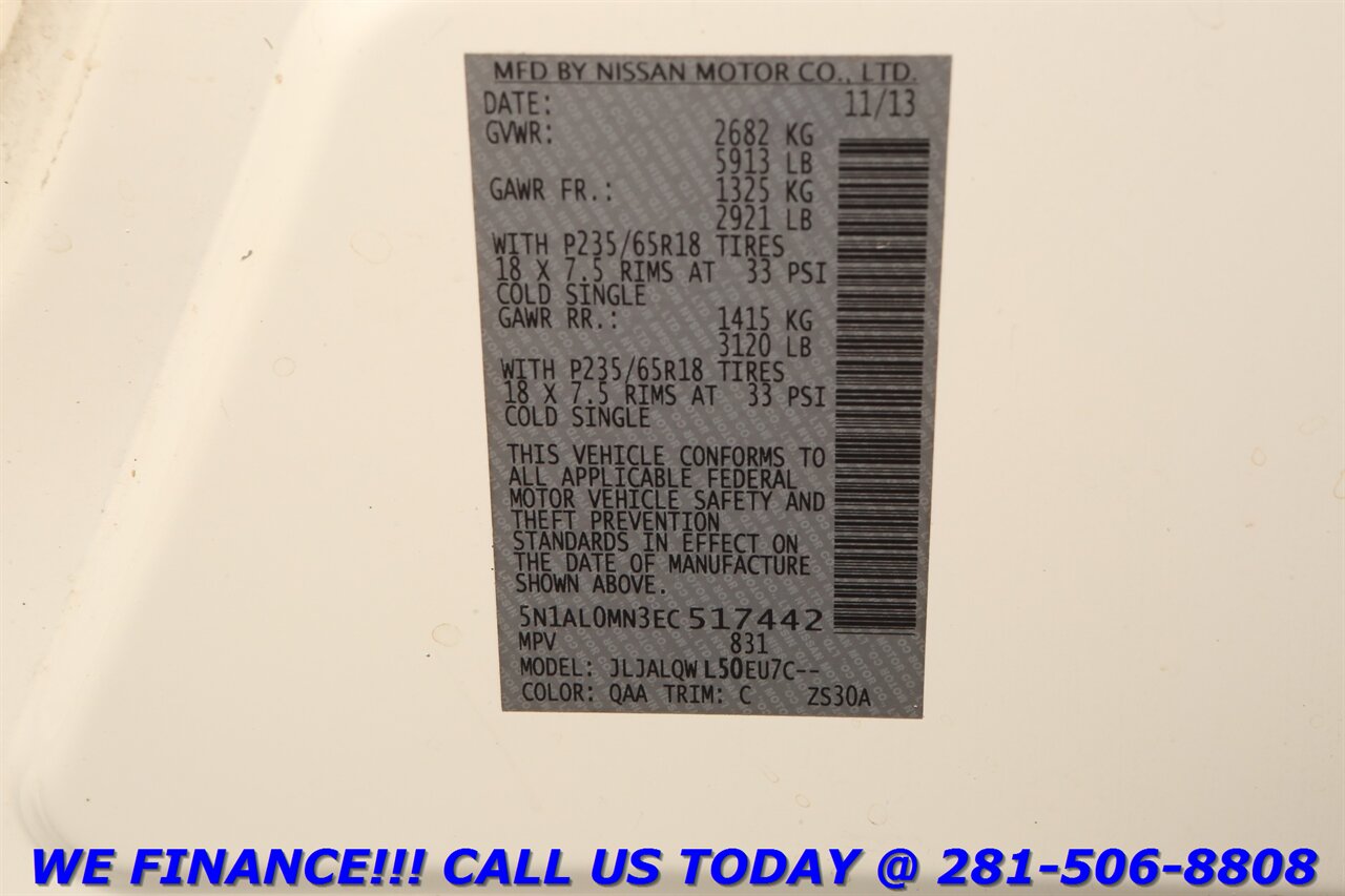 2014 INFINITI QX60 2014 SUN SPORT HEATSEAT 3RD ROW CAMERA   - Photo 27 - Houston, TX 77031