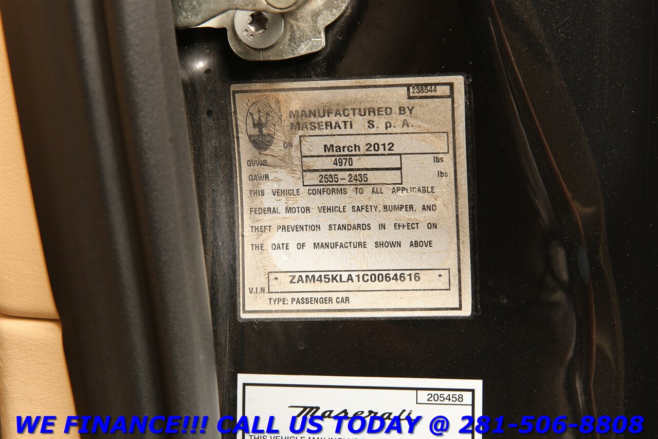 2012 Maserati Gran Turismo 2012 S SPORT HEATSEAT WOOD BOSE 72K MLS   - Photo 26 - Houston, TX 77031