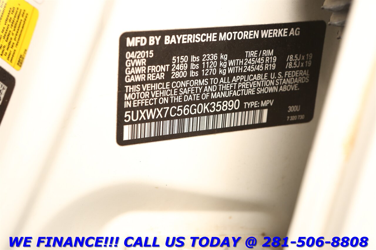 2016 BMW X3 2016 xDrive35i M Sport AWD PREM TECH PKG NAV 81K   - Photo 32 - Houston, TX 77031