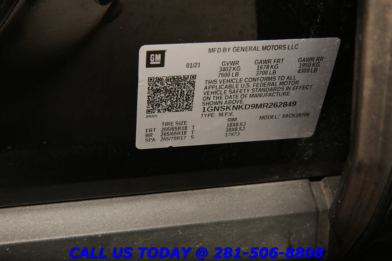 2021 Chevrolet Tahoe 2021 LT 4X4 CARPLAY ADAPT CRUISE 8PASS CAMERA   - Photo 27 - Houston, TX 77031