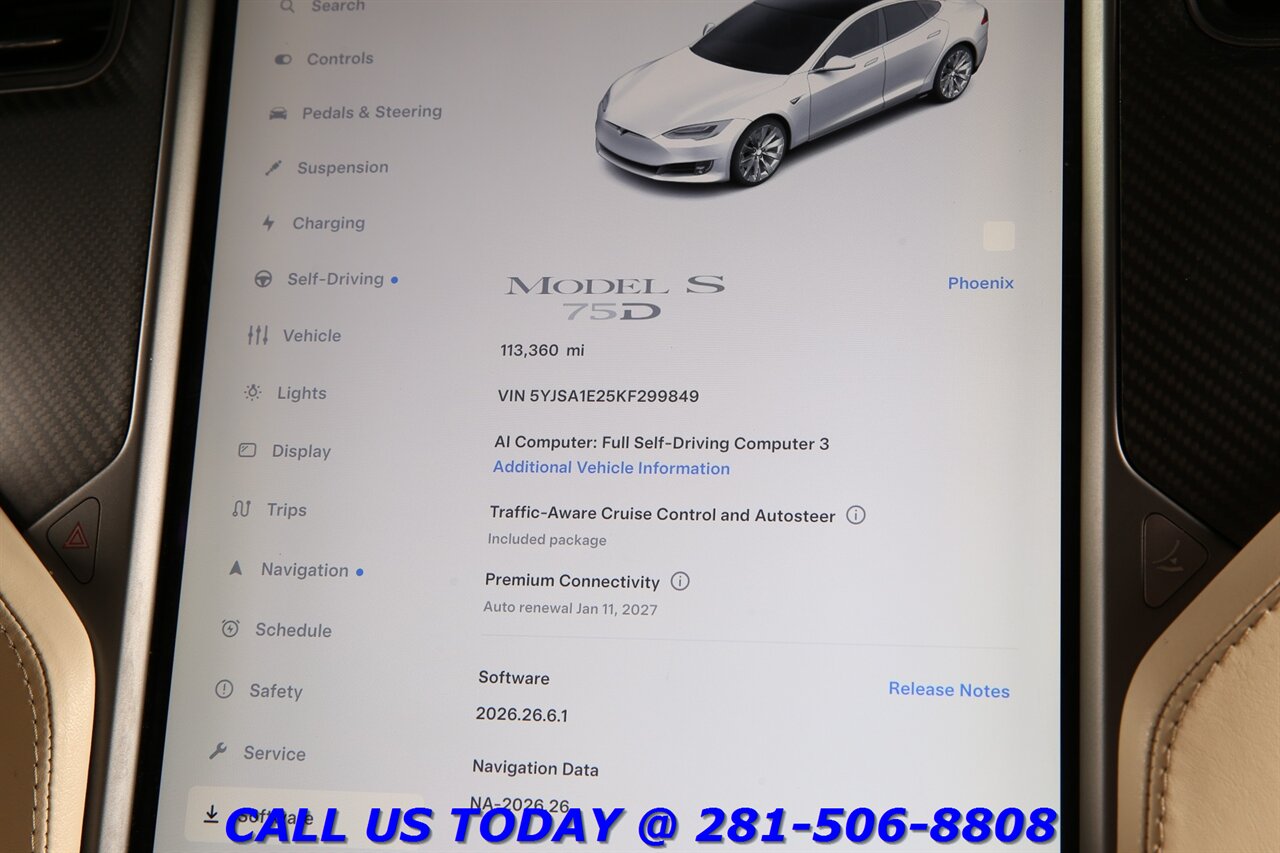 2019 Tesla Model S 2019 75D AWD FSD3 AUTOPILOT NAV PANO HEATSEAT CAM - Photo 15 - Houston, TX 77031