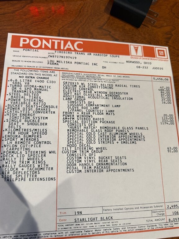 1977 Pontiac Trans Am 1977 Firebird Special Edition LS3 STAGE 2 74K MLS   - Photo 34 - Houston, TX 77031