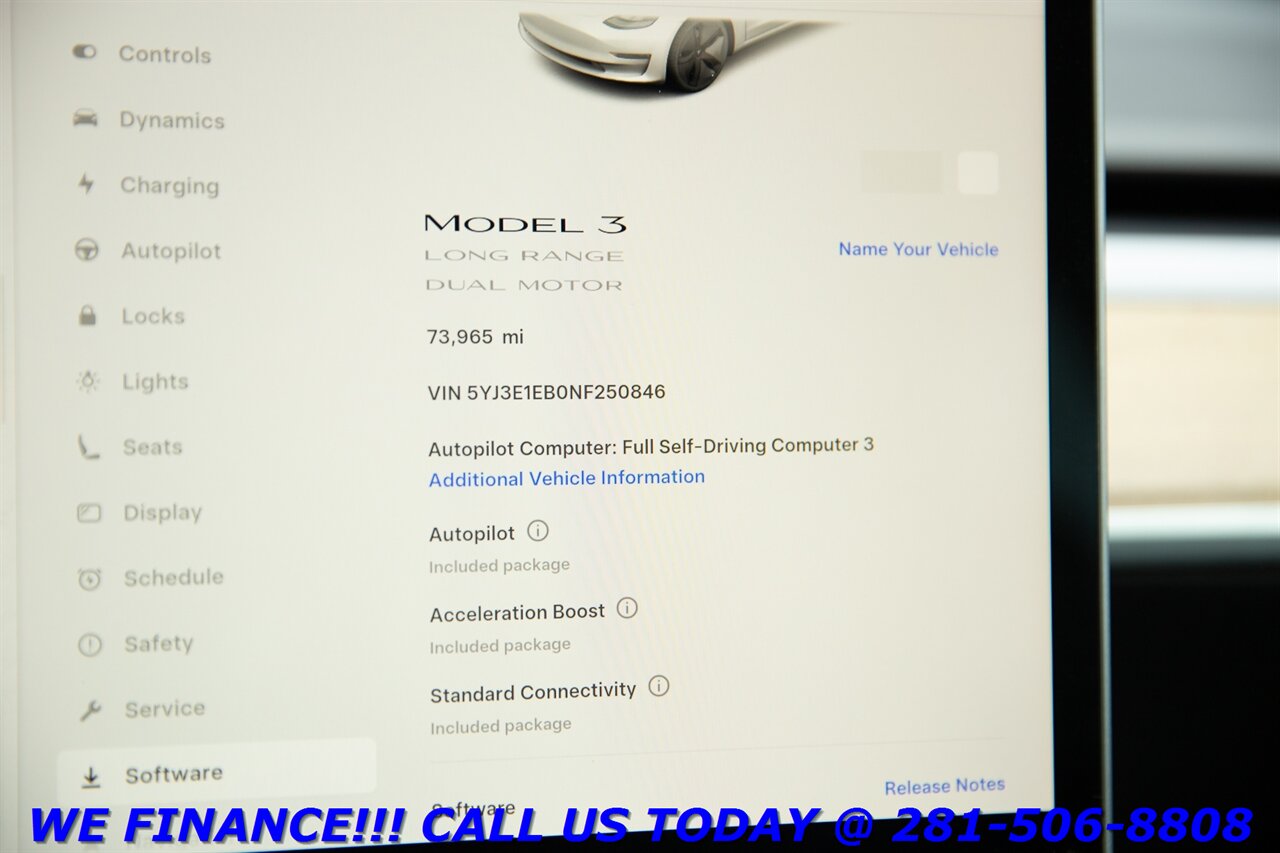 2022 Tesla Model 3 2022 Long Range AWD FSD3 AUTOPILOT ACCEL BOOST   - Photo 16 - Houston, TX 77031