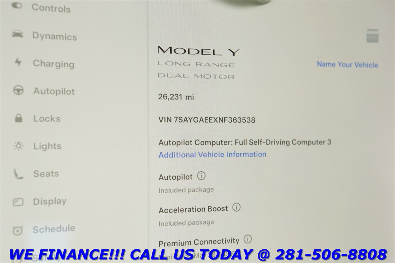 2022 Tesla Model Y 2022 Long Range AWD FSD3 AUTOPILOT ACCEL BOOST 26K   - Photo 15 - Houston, TX 77031