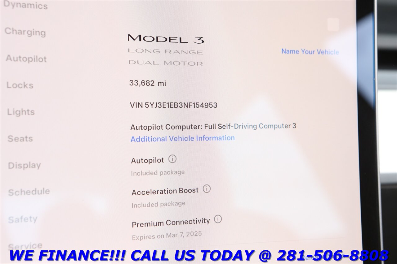 2022 Tesla Model 3 2022 Long Range FSD NAV PANO ACCEL BOOST 33K   - Photo 15 - Houston, TX 77031