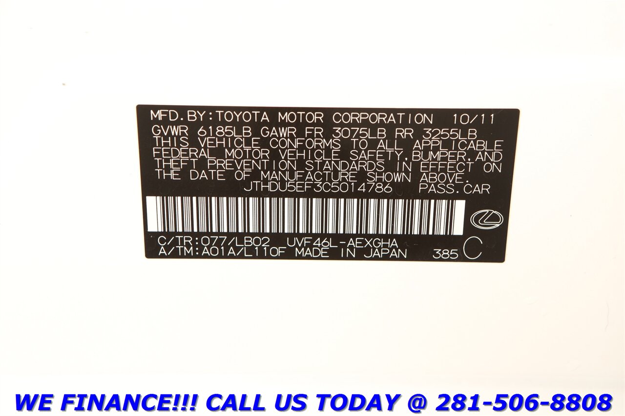 2012 Lexus LS 2012 LS600hL HYBRID AWD LONG BASE NAV SUN SELFPARK   - Photo 28 - Houston, TX 77031