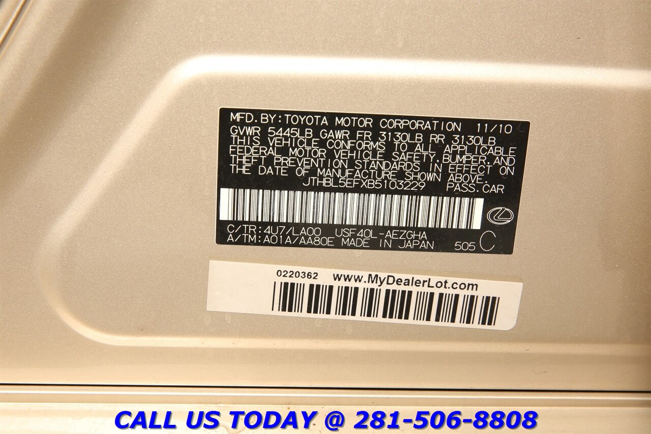 2011 Lexus LS 2011 LS 460 NAV SUN ADV PARK HEAT/COOL SEAT WOOD   - Photo 29 - Houston, TX 77031