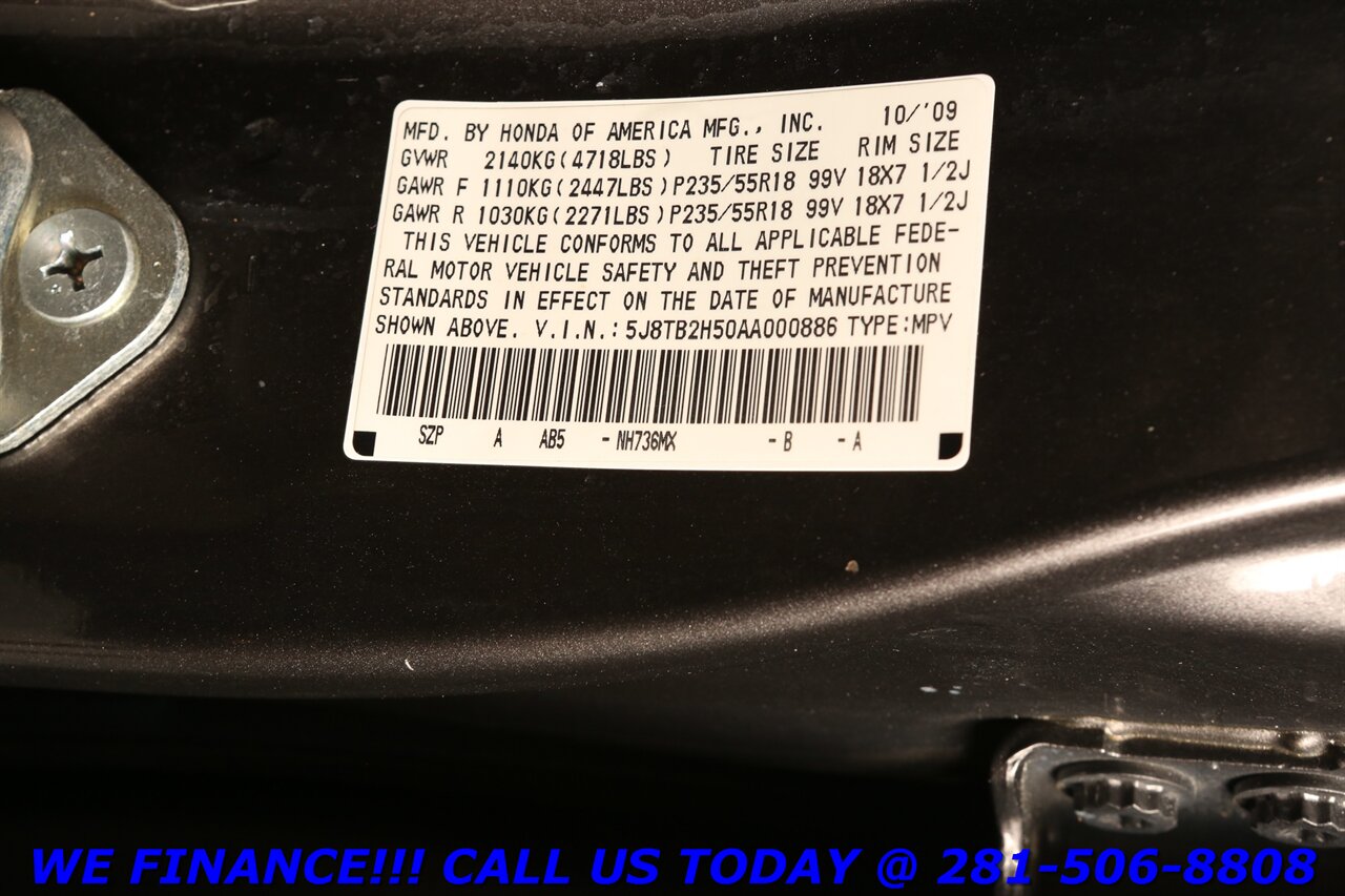 2010 Acura ACURA RDX NAVIGATION TECH PACKAGE SUN LEATHER HEATSEAT 80K LOW MILES - Photo 27 - Houston, TX 77031