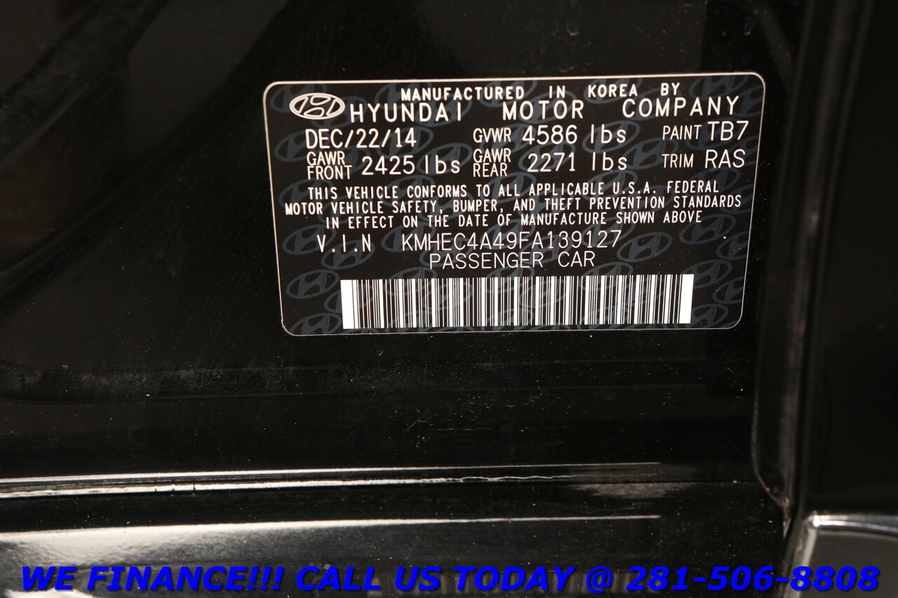 2015 Hyundai Sonata Hybrid 2015 CAMERA KEYLESS BLUETOOTH CRUISE 20K MLS!!!   - Photo 27 - Houston, TX 77031