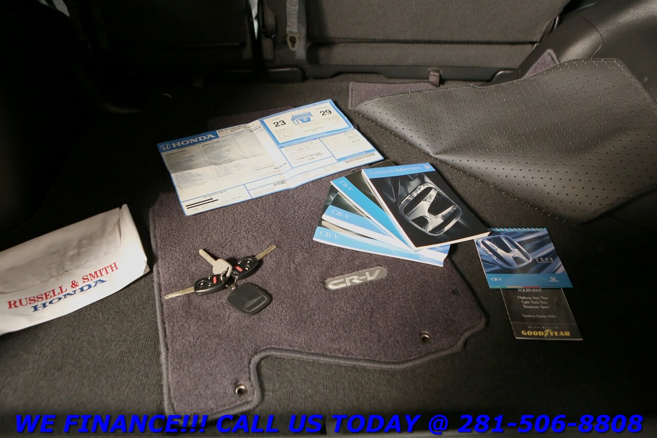 2006 Honda HONDA CRV LX PICNIC TABLE 16 "ALLOY ROOF RAILS 49K LOW MILES   - Photo 26 - Houston, TX 77031